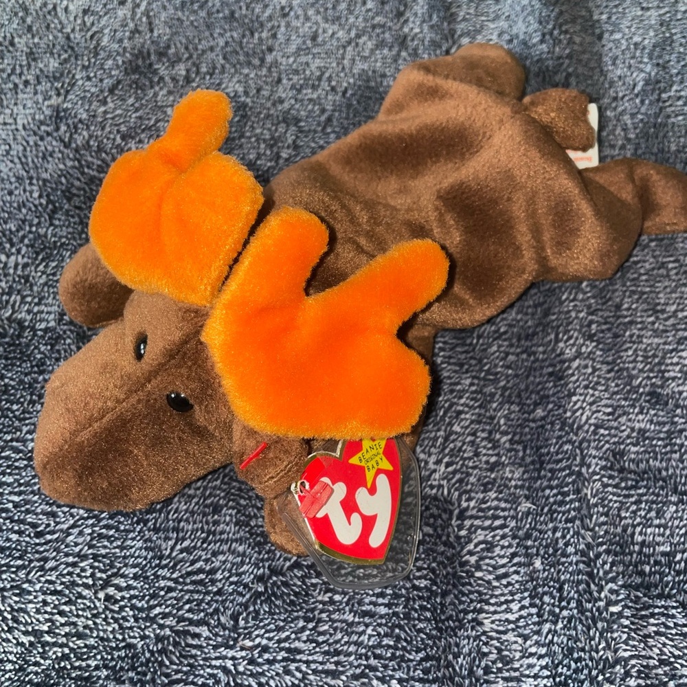 1993 Original Ty Brown and Orange Moose